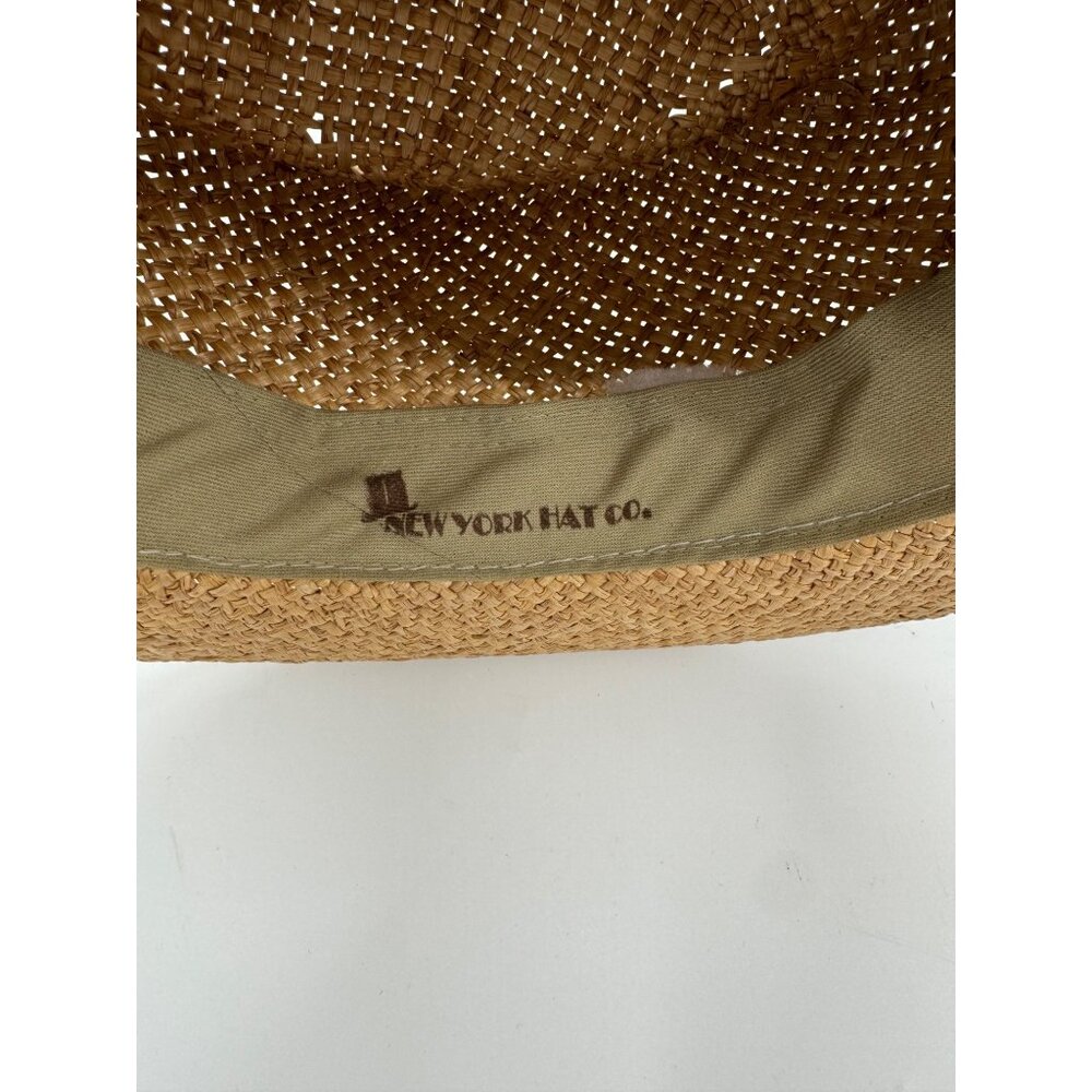 Fedora/Boater silhouette - Wide Brim Straw Sun Hat New York Hat Co. Small - Picture 3 of 9